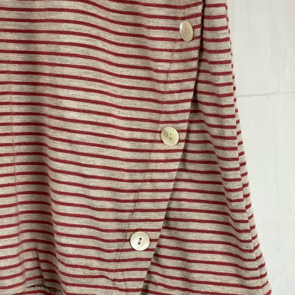 Pure Jill Striped Asymmetric Button Tunic Size M - Picture 4 of 5
